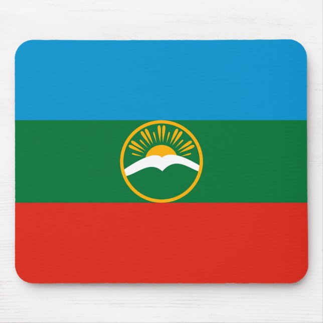 Karachay Cherkessia Flagga Musmatta (Framsidan)