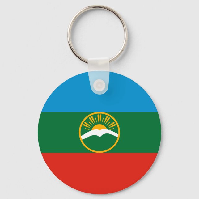 Karachay Cherkessia Flagga Nyckelring (Framsida)