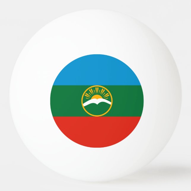 Karachay Cherkessia Flagga Pingisboll (Framsidan)