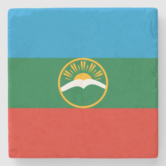 Karachay Cherkessia Flagga Stenunderlägg (Framsidan)