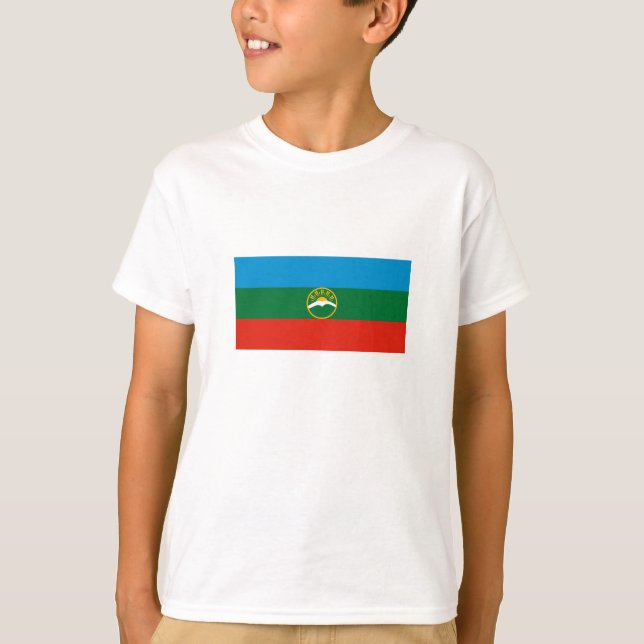 Karachay Cherkessia Flagga T Shirt (Framsida)
