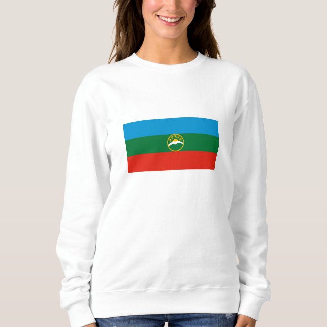 Karachay Cherkessia Flagga T Shirt (Framsida)