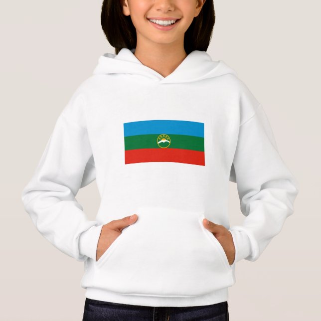 Karachay Cherkessia Flagga T Shirt (Framsida)