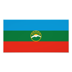 Karachay-Tjerkessiens flagga Fototryck