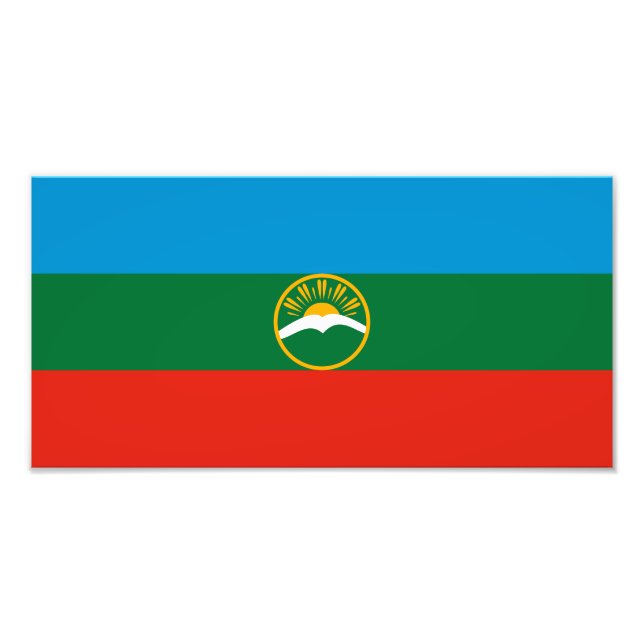 Karachay-Tjerkessiens flagga Fototryck (Framsidan)