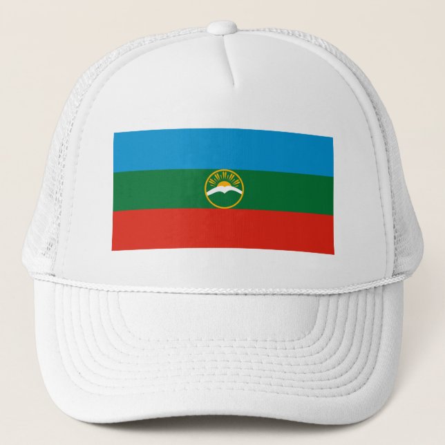 Karachay-Tsjerkessiens flagga Keps (Framsida)
