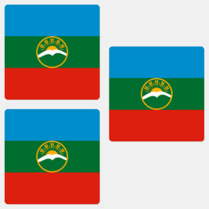 Karachay-Tsjerkessiens flagga Klistermärke