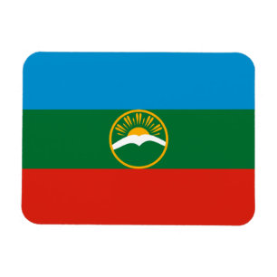 Karachay-Tsjerkessiens flagga Magnet