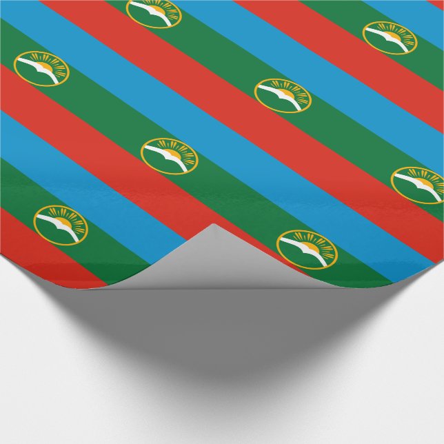 Karachay-Tsjerkessiens flagga Presentpapper (Hörn)