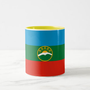 Karachay-Tsjerkessiens flagga Två-Tonad Mugg