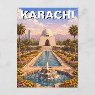 Karachi Pakistan Resa Vykort