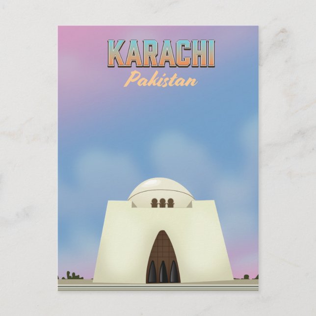 Karachi Pakistan resematerial Vykort (Framsida)