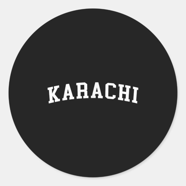 Karachi  runt klistermärke (Framsida)