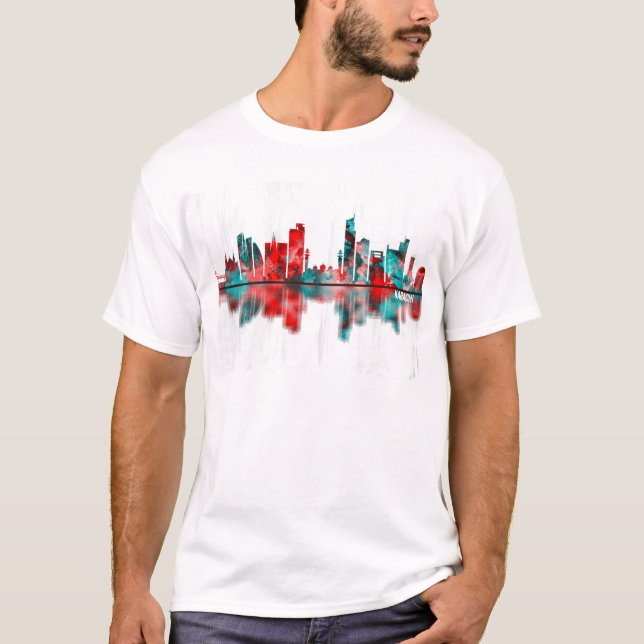 Karachi Skyline Pakistan T Shirt (Framsida)