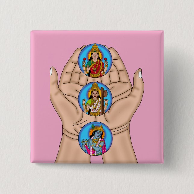 Karagre Vasate Lakshmi Shloka Button Knapp (Framsida)