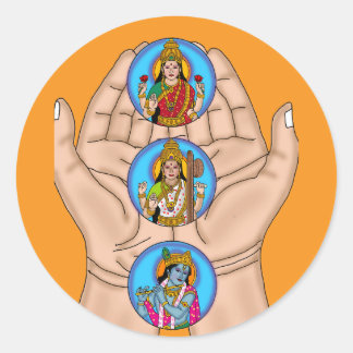 Karagre Vasate Lakshmi Shloka Stickers Runt Klistermärke
