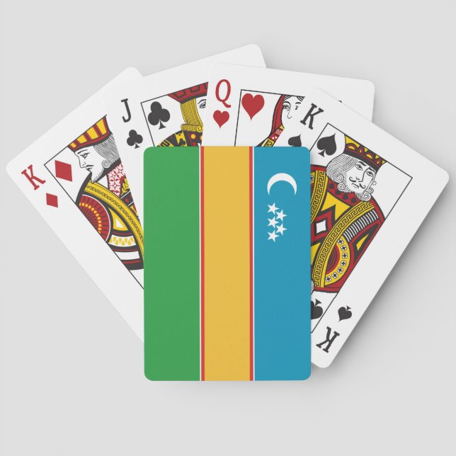 Karakalpakstan Flagga Casinokort (Baksidan)