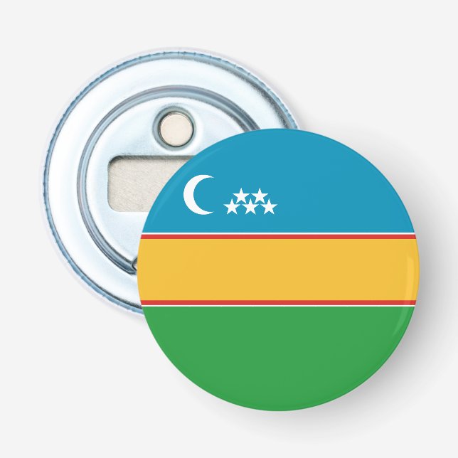 Karakalpakstan flagga flasköppnare (Framsidan)