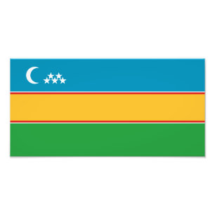 Karakalpakstan flagga fototryck