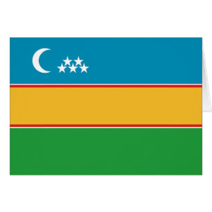 Karakalpakstan flagga hälsningskort