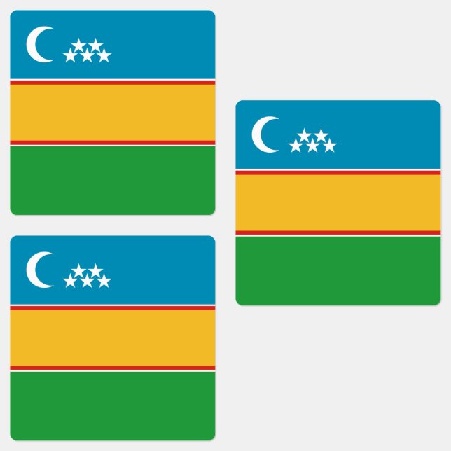 Karakalpakstan Flagga Klistermärke (Grupp)