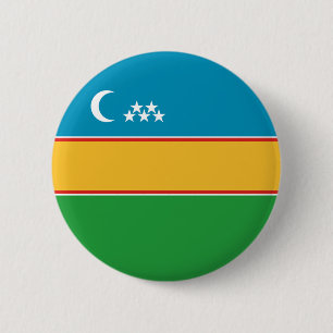 Karakalpakstan flagga knapp