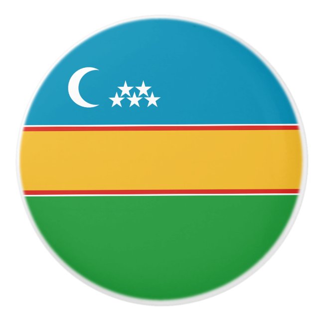 Karakalpakstan Flagga Knopp (Framsidan)