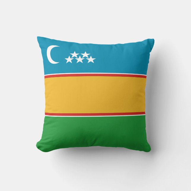 Karakalpakstan Flagga Kudde (Framsida)