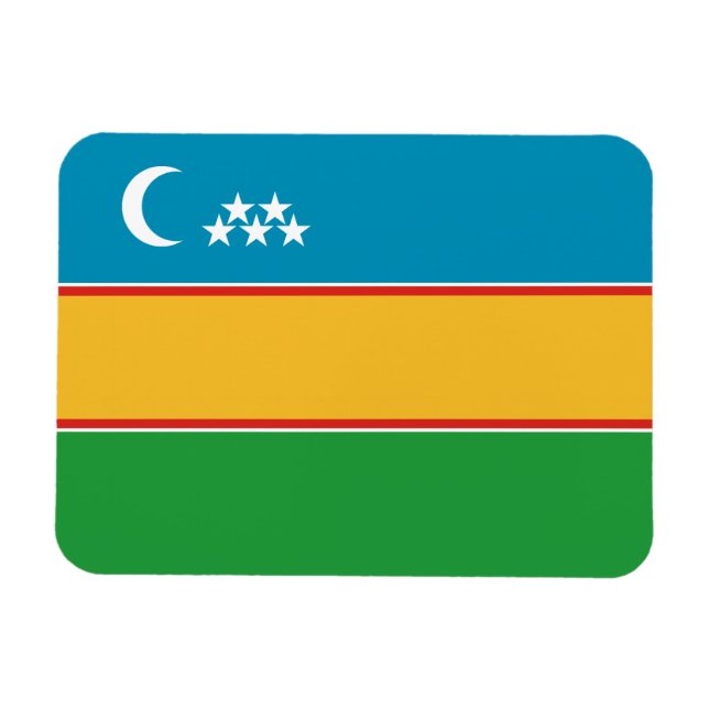 Karakalpakstan Flagga Magnet (Horisontell)