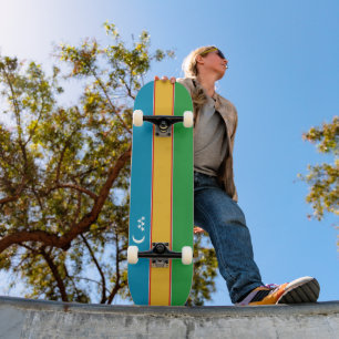 Karakalpakstan flagga mini skateboard bräda 18,5 cm