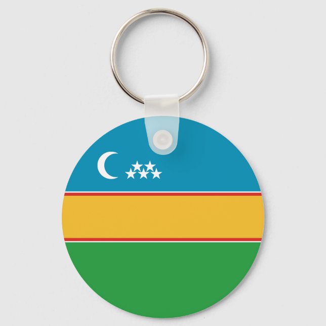 Karakalpakstan Flagga Nyckelring (Framsida)