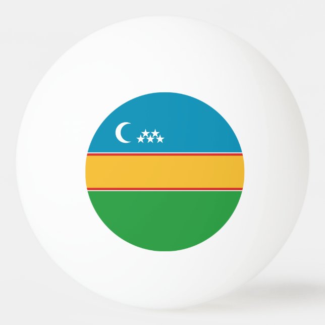 Karakalpakstan Flagga Pingisboll (Framsidan)
