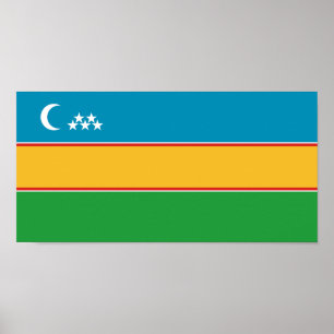 Karakalpakstan flagga poster