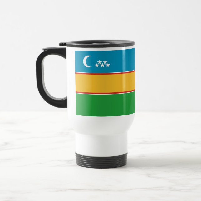 Karakalpakstan flagga resemugg (Vänster)