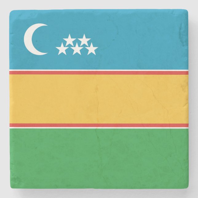 Karakalpakstan Flagga Stenunderlägg (Framsidan)