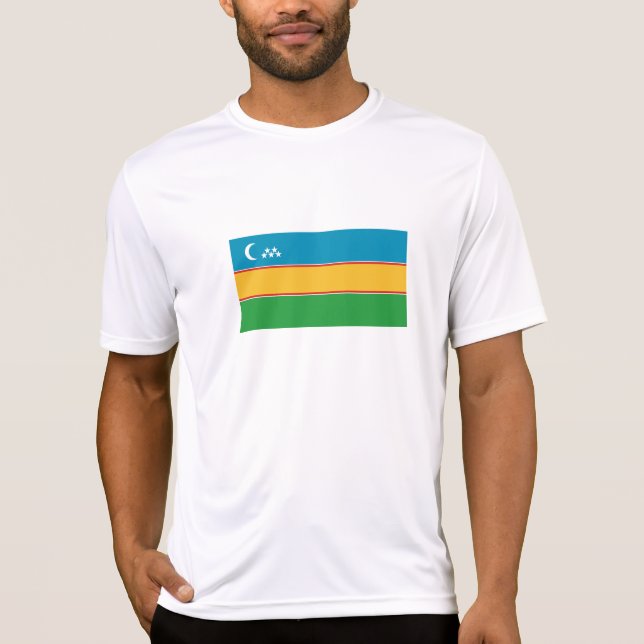 Karakalpakstan Flagga T Shirt (Framsida)