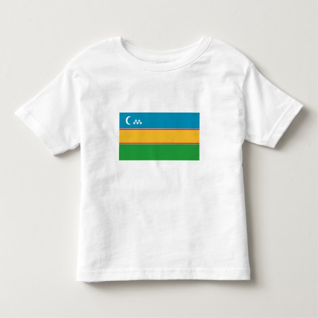 Karakalpakstan Flagga T Shirt (Framsida)