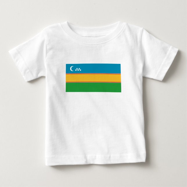 Karakalpakstan Flagga T Shirt (Framsida)
