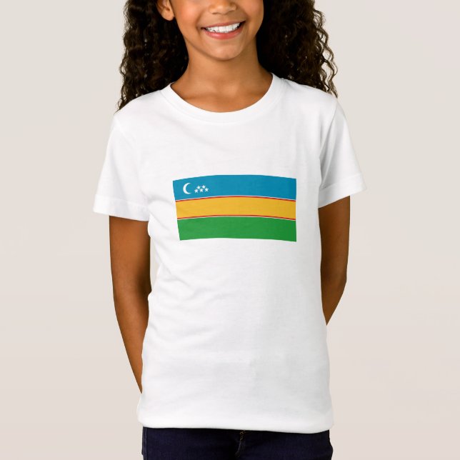 Karakalpakstan Flagga T Shirt (Framsida)