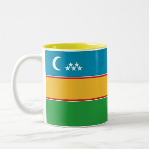 Karakalpakstan Flagga Två-Tonad Mugg