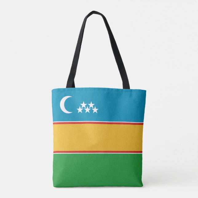 Karakalpakstan Flagga Tygkasse (Baksida)
