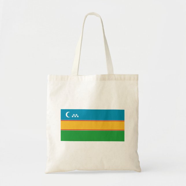 Karakalpakstan Flagga Tygkasse (Framsidan)