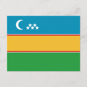 Karakalpakstan flagga vykort