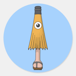 Karakasa-obake (Umbrella Ghost) Runt Klistermärke