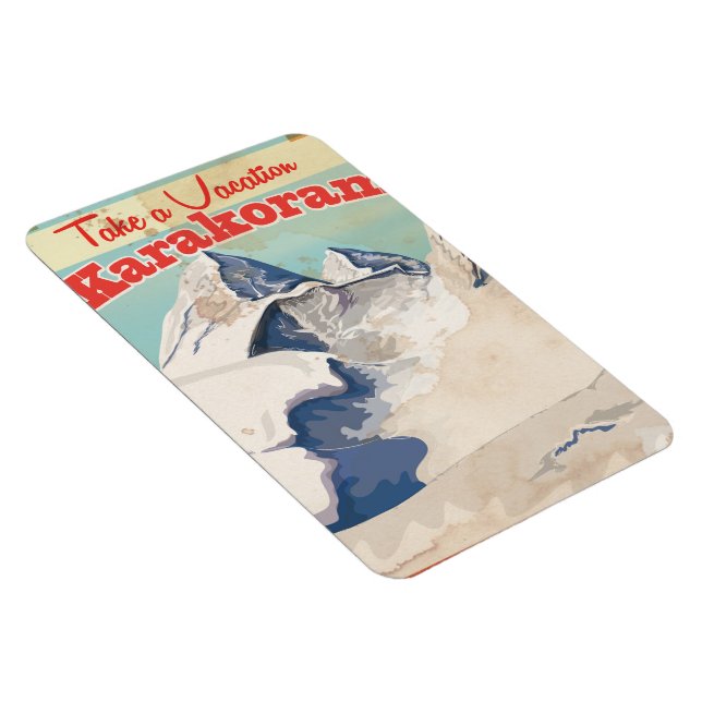 Karakoram Vintage semesteraffisch Magnet (Högersidan)