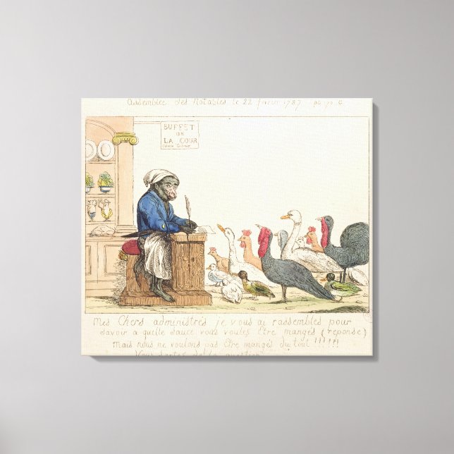 Karaktären på Notables församling Canvastryck (Framsida)