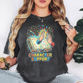 Karaktärsstöd Bok Hög Fem Humor T Shirt