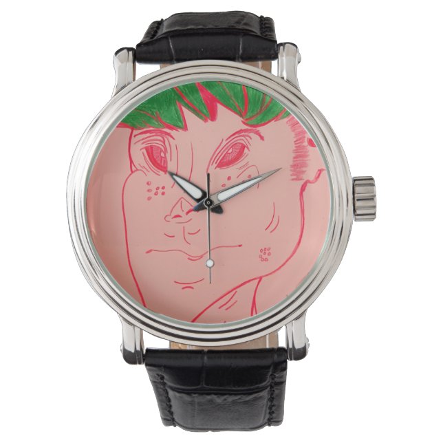 Karakteristiska Creature Animation Vintage Urkikar Armbandsur (Framsida)