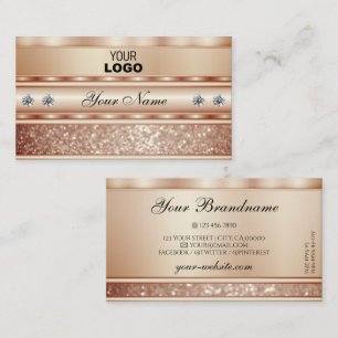 Karakteristiska diamanter och Logotyp för Glitter Visitkort