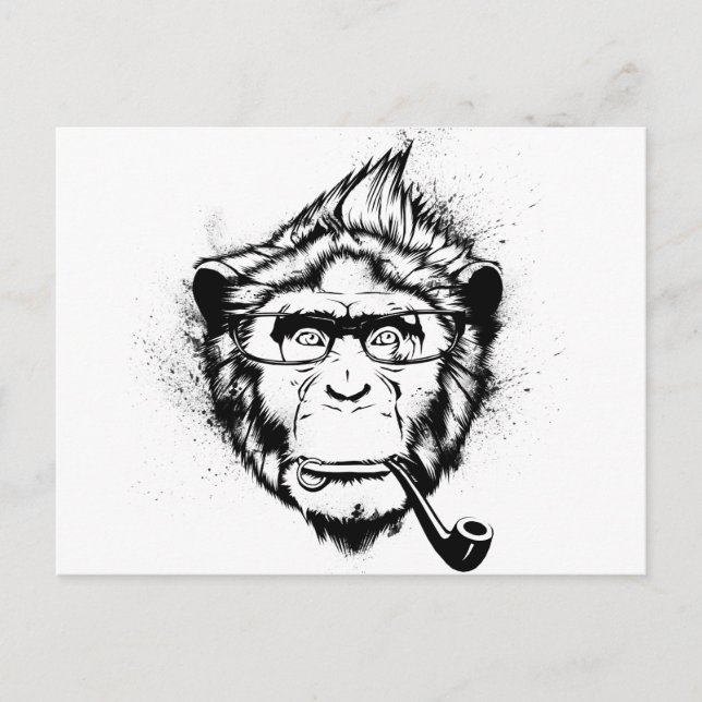 Karakteristiskt chimp vykort (Framsida)